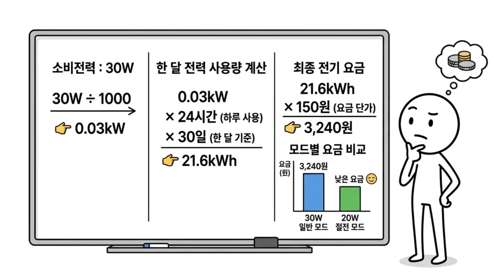 공기청정기 하나로 집 전체 커버 가능할까 소비전력 기준 월 전기요금 계산 방법 설명